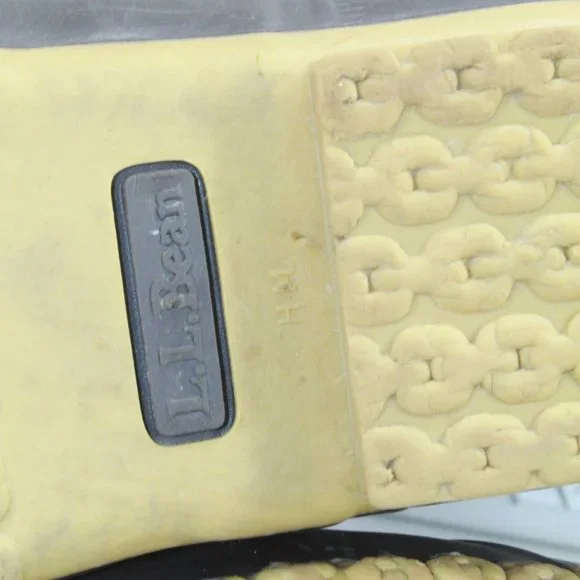 LL Bean Brown Leather Lounger Shearling Lined Front Zip Duck Boots Size 9 M - Picture 9 of 9